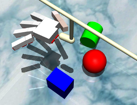 17-DoF soft hand grasping objects in MuJoCo using only tactile feedback